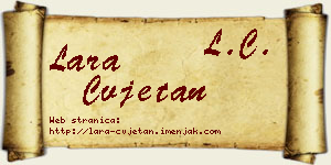 Lara Cvjetan vizit kartica